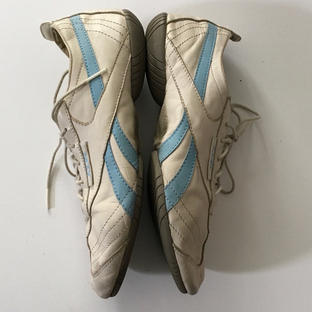 Reebok off-white Sneakers with Light Blue Accents